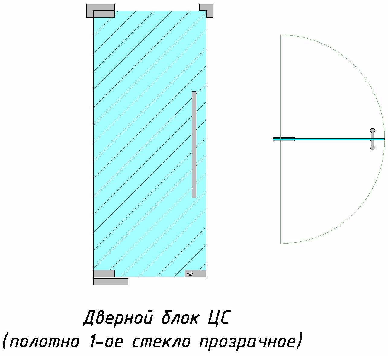 Цельностеклянные двери 