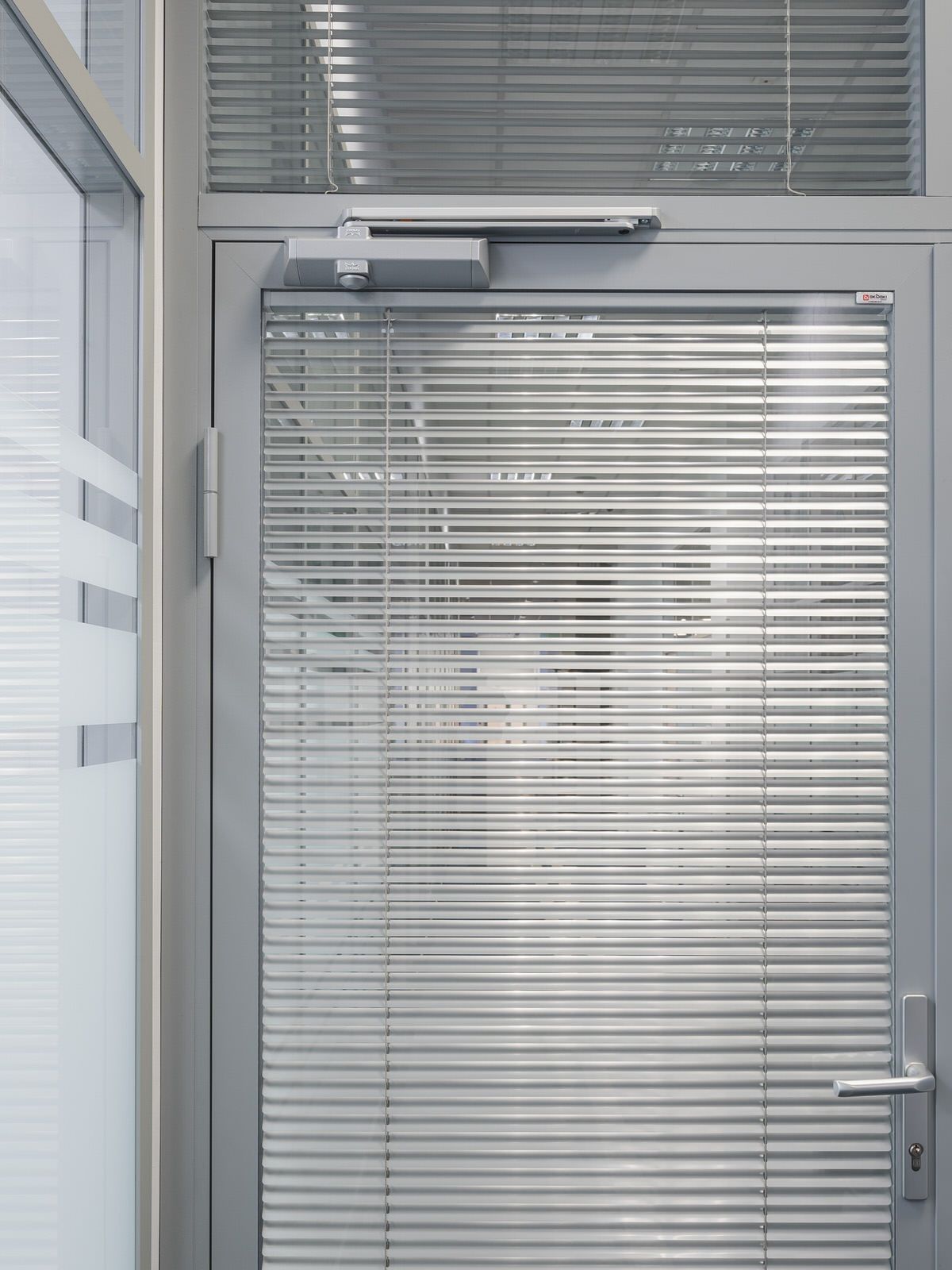 Дверь с межрамными жалюзи