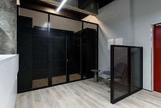 Каркасная перегородка Simplex: комбинированное заполнение