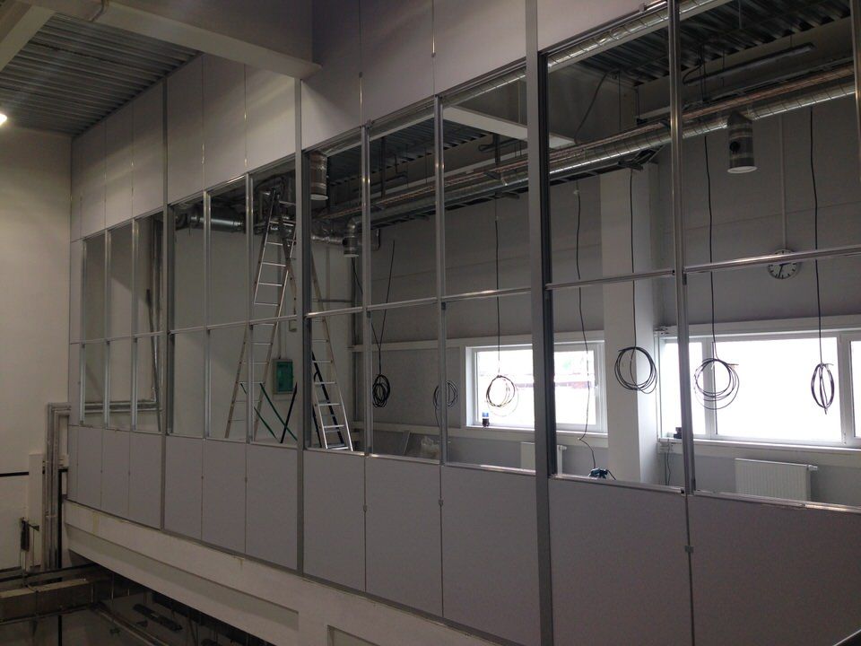 Каркасные перегородки на втором уровне