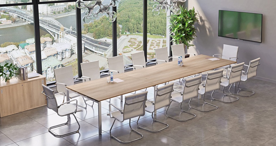 Мебель для персонала бизнес: угловой стол с тумбой