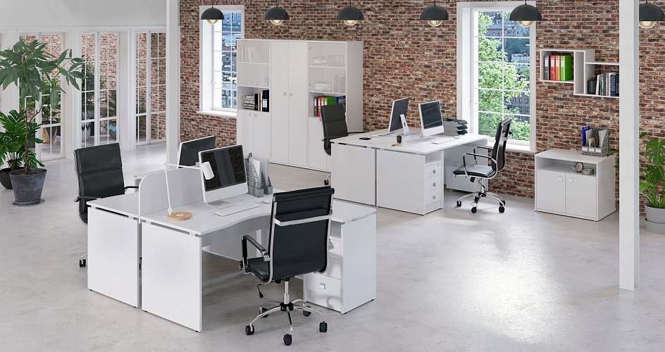 Мебель для персонала эконом: рабочие места на 2