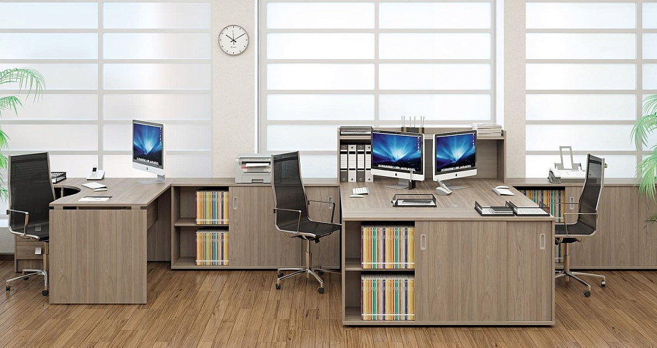 Мебель для персонала эконом: стол с экраном