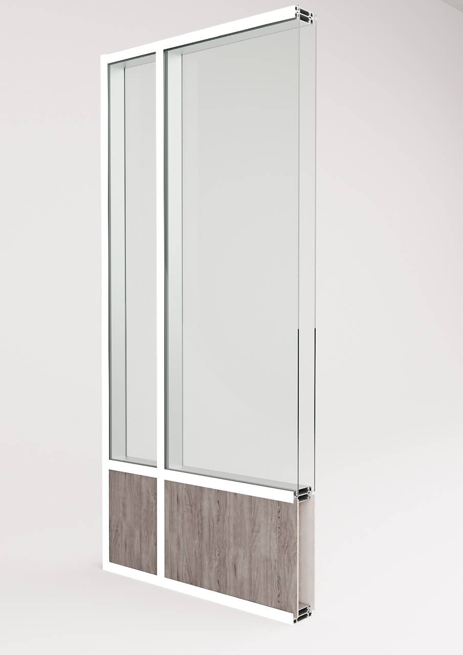 Межкомнатные перегородки лофт, белый профиль