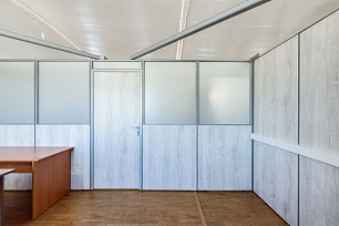 Мобильные перегородки: вид сбоку