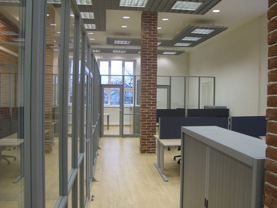 Open space со стеклянными перегородками