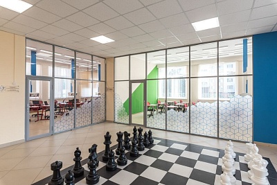 Офисные перегородки в проекте Заказчик проекта (эмблема) — общий вид