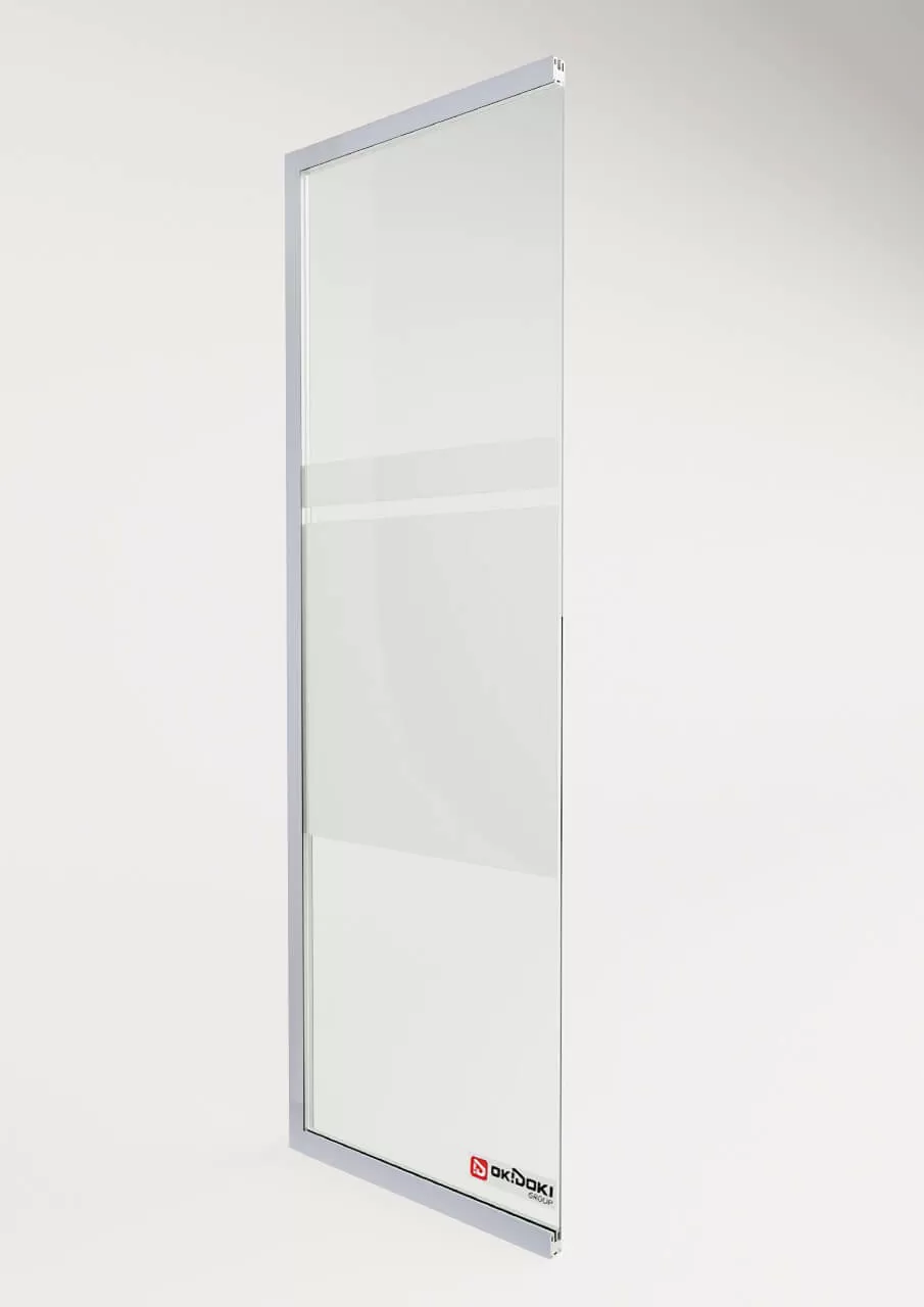 Прозрачные перегородки с анодированным профилем