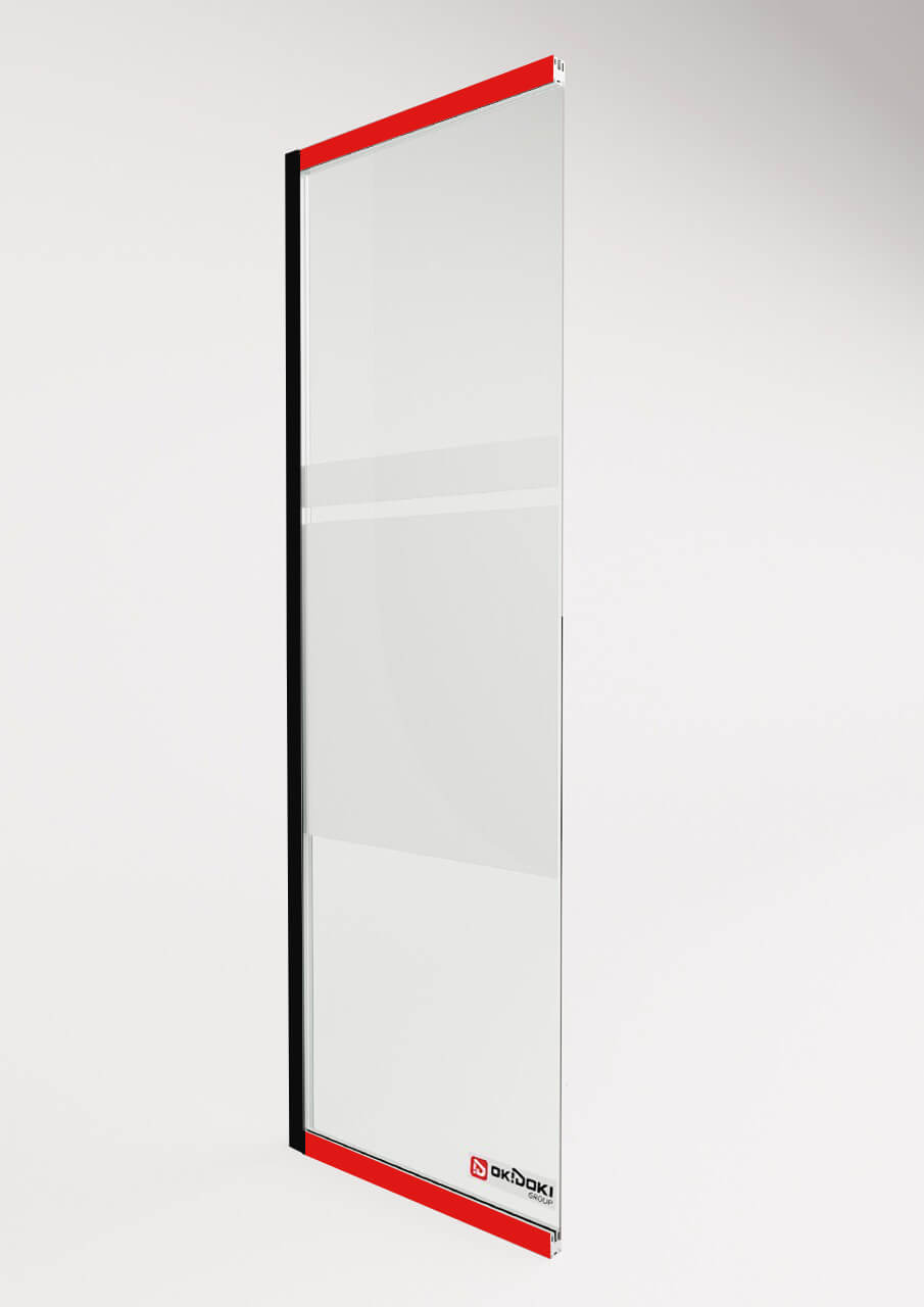 Прозрачные перегородки с цветами по RAL