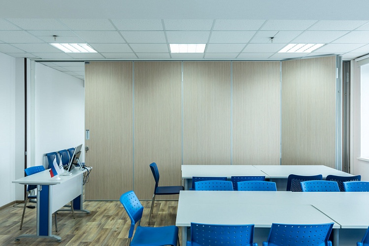 Раздвижные стены для зонирования — пример трансформируемой перегородки