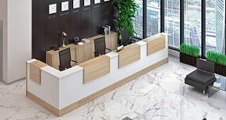 Стойка ресепшн для офиса — пример оформления зоны