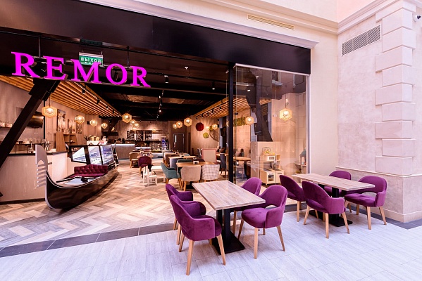 Витражная офисная перегородка — Кафе Remor